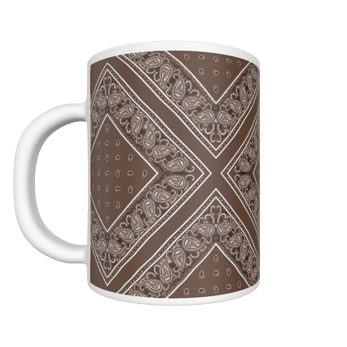 CM - Coffee Brown Diamond Bandana Coffee Mug