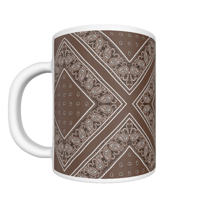 CM - Coffee Brown Diamond Bandana Coffee Mug