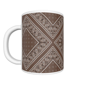 CM - Coffee Brown Diamond Bandana Coffee Mug