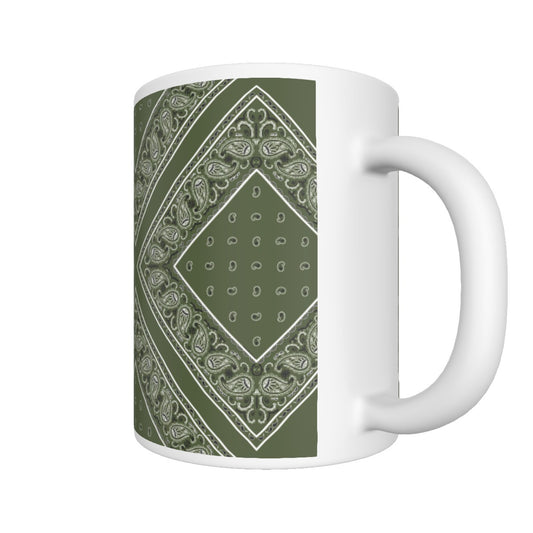 CM - Army Green  Diamond Bandana Coffee Mug