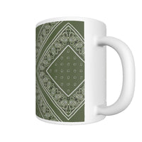 CM - Army Green  Diamond Bandana Coffee Mug