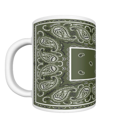 CM - Army Green Rectangle Bandana Coffee Mug