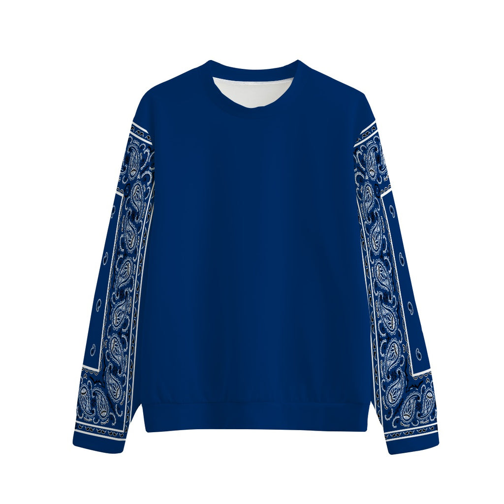 Unisex Navy Bandana Sleeved Sweatshirt