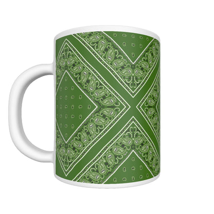 CM - Green Diamond Bandana Coffee Mug