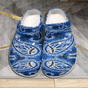 Men's Blue Classic Big Bandana Clogs