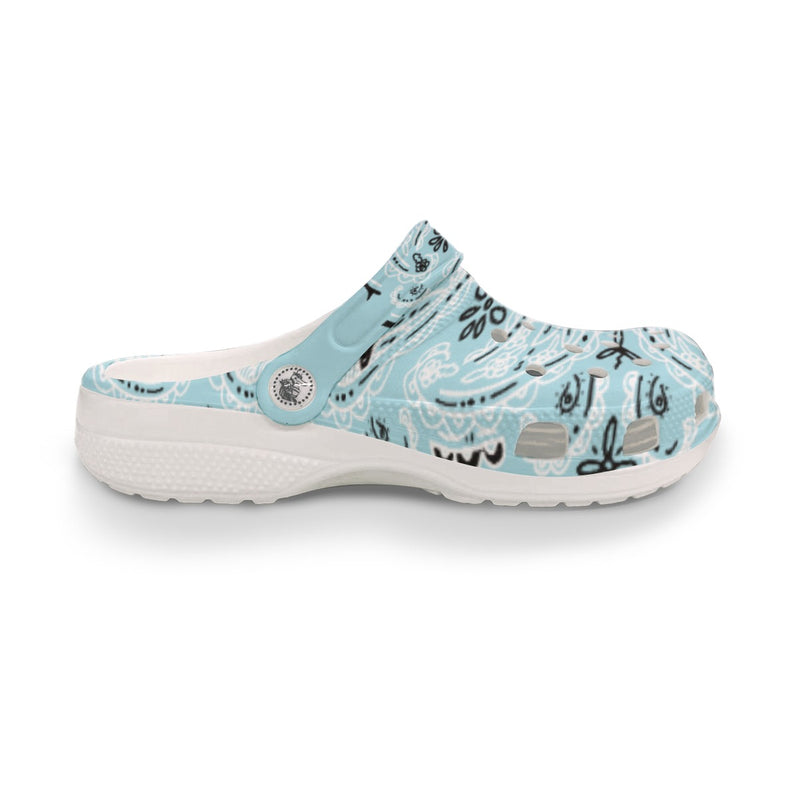 Men's Baby Blue Classic Big Bandana Clogs