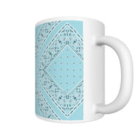 CM - Baby Blue Diamond Bandana Coffee Mug