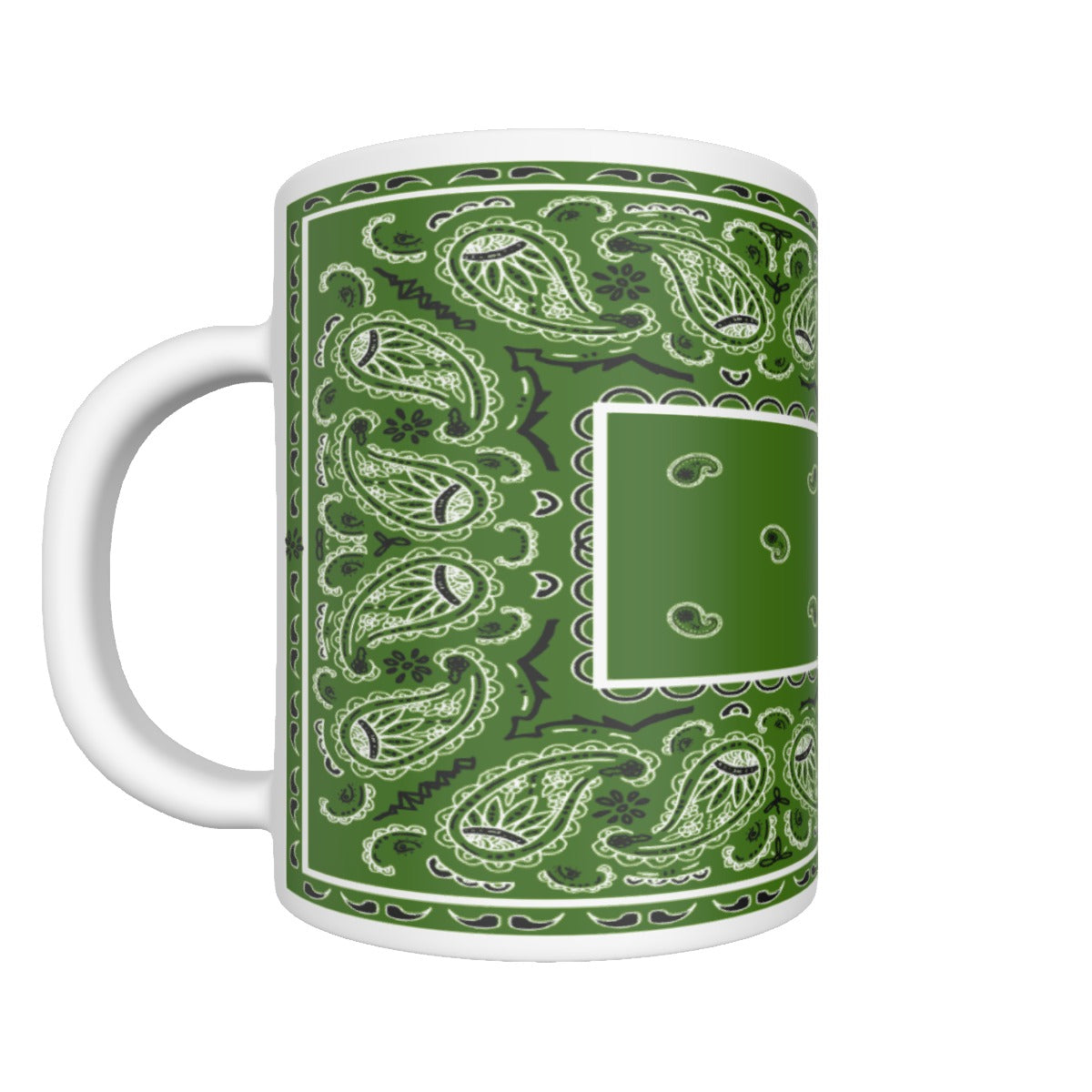 CM - Green Rectangle Bandana Coffee Mug
