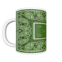 CM - Green Rectangle Bandana Coffee Mug