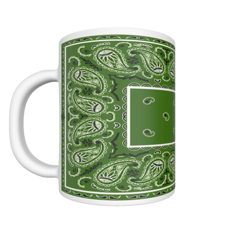 CM - Green Rectangle Bandana Coffee Mug