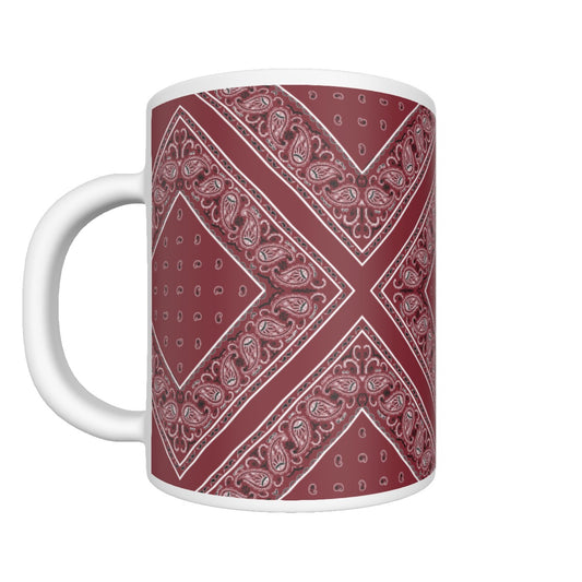 CM - Maroon Diamond Bandana Coffee Mug