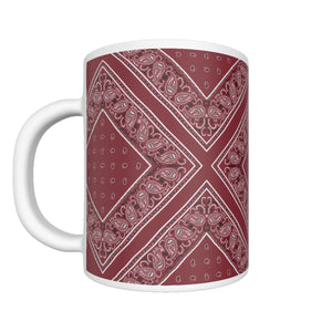 CM - Maroon Diamond Bandana Coffee Mug