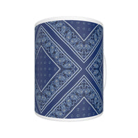 CM - Navy Blue Diamond Bandana Coffee Mug