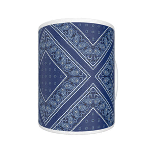 CM - Navy Blue Diamond Bandana Coffee Mug