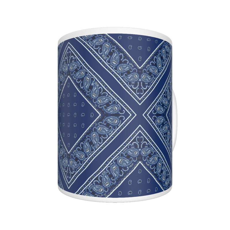 CM - Navy Blue Diamond Bandana Coffee Mug