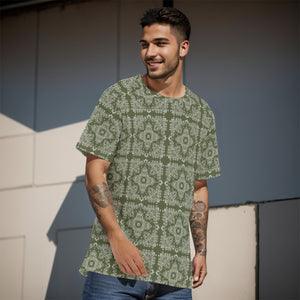 YAP - Men's Bandana4 Army Green and White TShirt