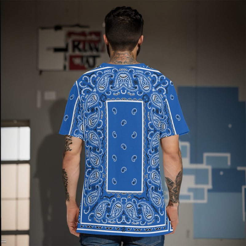 YAC - Men's BBC Cobalt Blue Bandana T Shirt