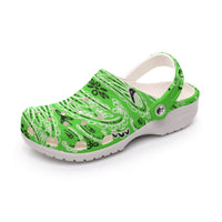 Women's Bright Green Classic Big Bandana Clogs