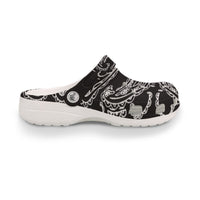 Women's Black Classic Big Bandana Clogs