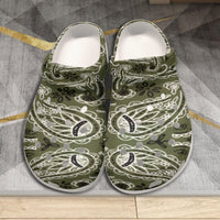 Women's Army Green Classic Big Bandana Clogs