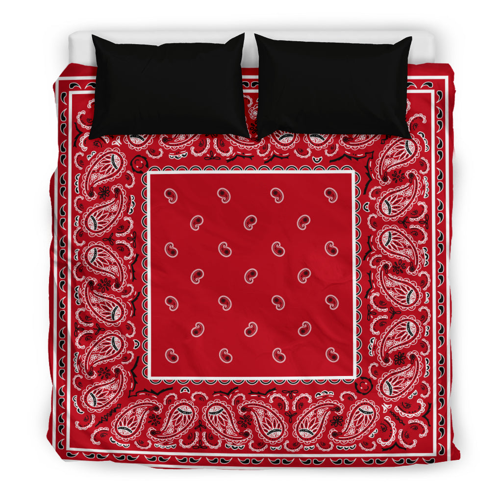 King Red Bandana Duvet Cover Set