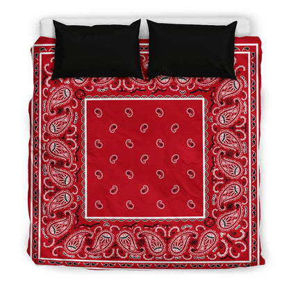 King Red Bandana Duvet Cover Set