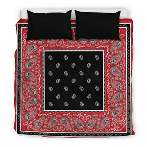 King Red and Black Duvet Cover