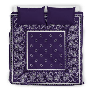 King Royal Purple Bandana Duvet Set