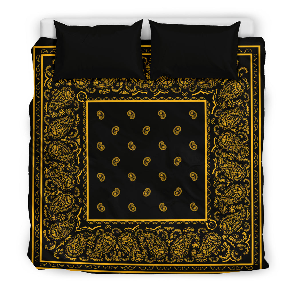 King Black Gold Bandana Duvet Covets