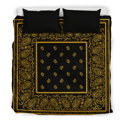King Black Gold Bandana Duvet Covets