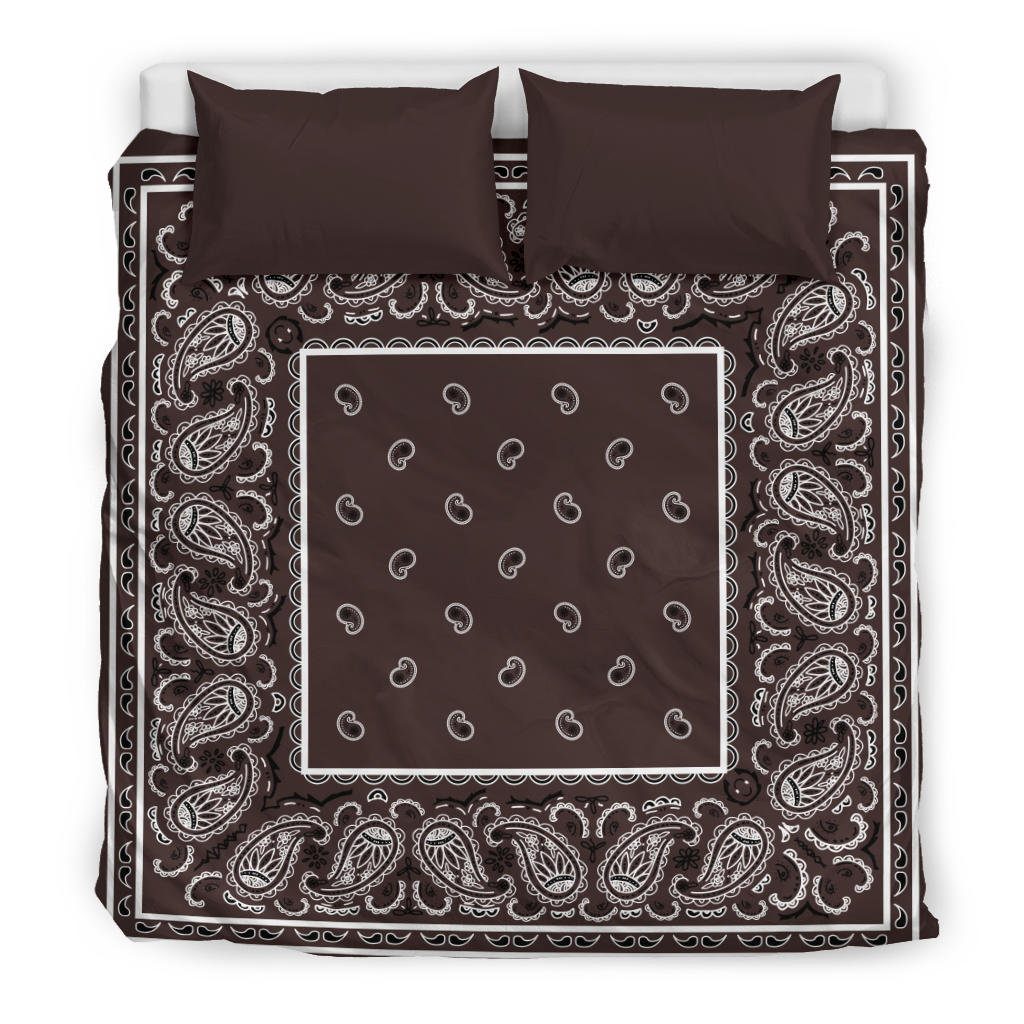 King Coffee Brown Duvet Cover Set