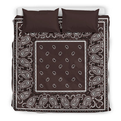 King Coffee Brown Duvet Cover Set