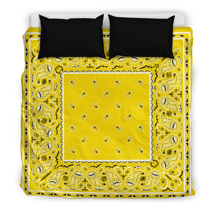 King Yellow Bandana Duvet Cover Set
