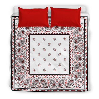 King White Bandana Duvet Cover Set