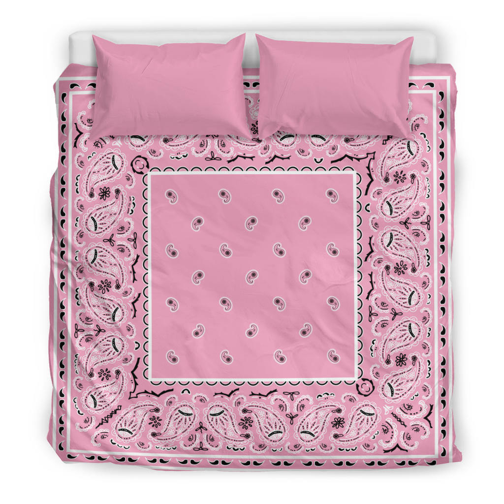 Pink Bandana Duvet Cover Set