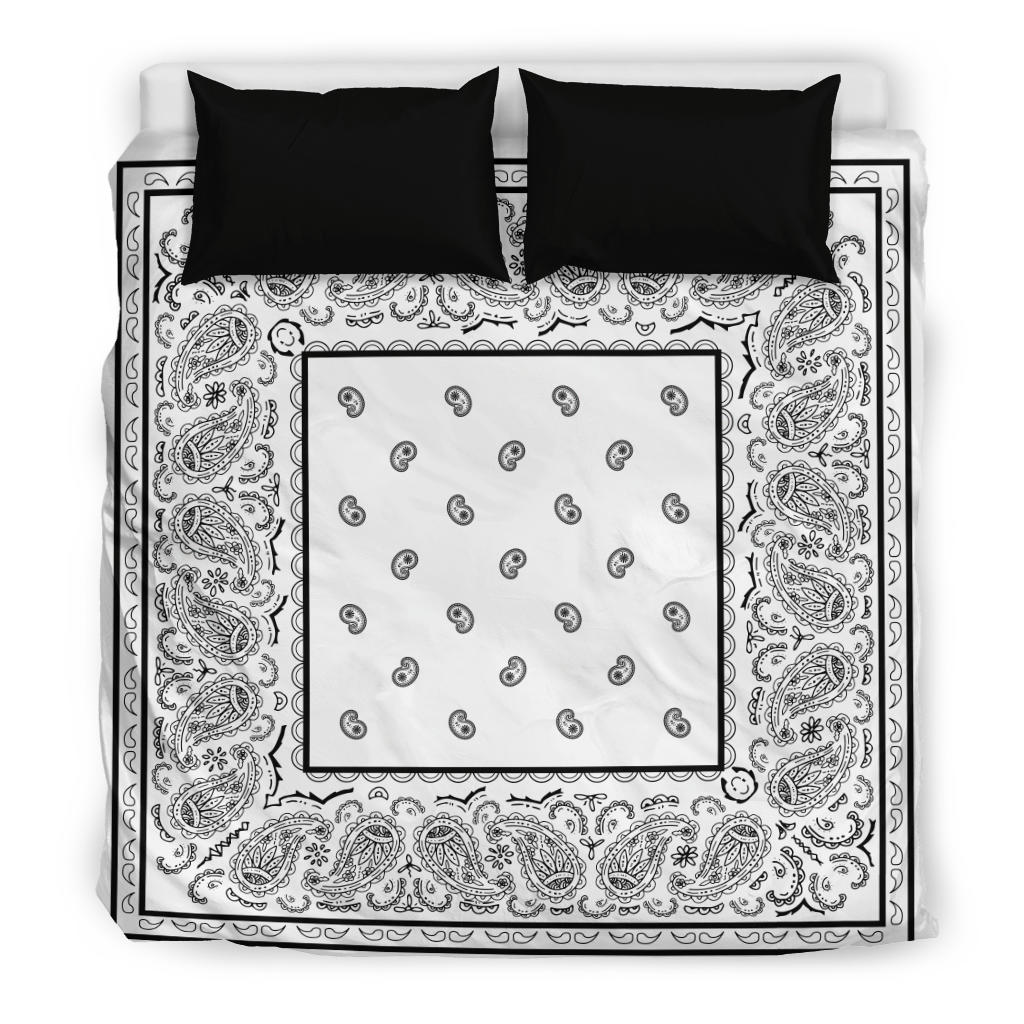 White Bandana Duvet Cover Set