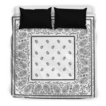 White Bandana Duvet Cover Set
