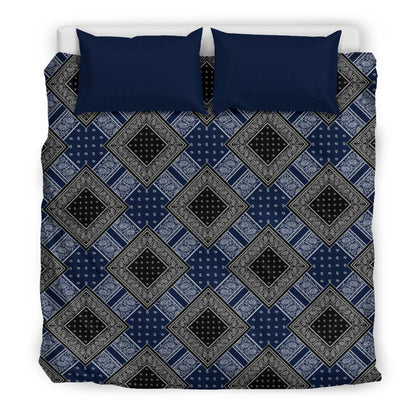 Blue and Black Bandanas DB Duvet Cover Set
