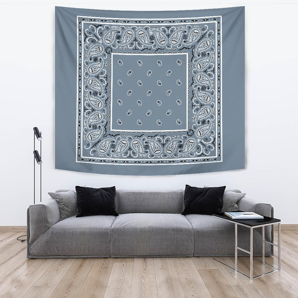slate blue bandana wall art
