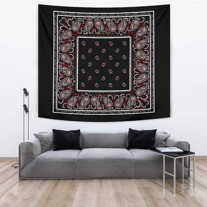 wicked black bandana tapestry