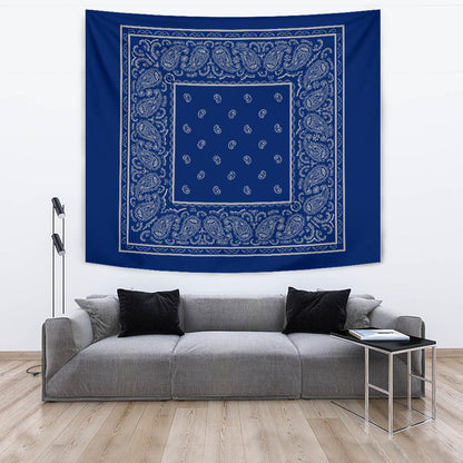 navy with gray wall art tapestry