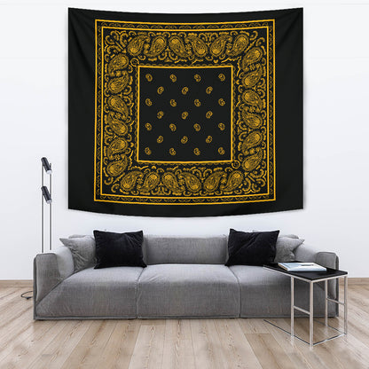 black and gold bandana wall art