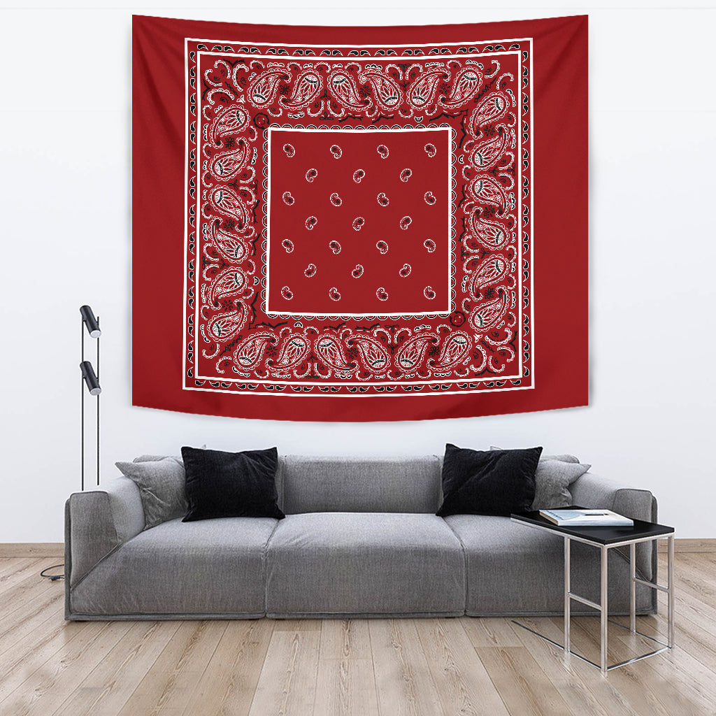 Red Bandana Wall Art Tapestry