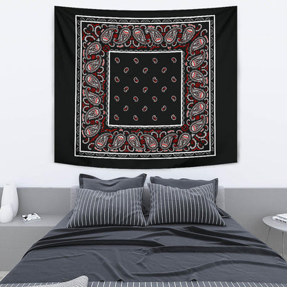 wicked black bandana tapestry
