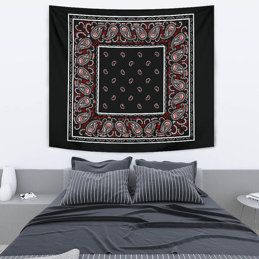 wicked black bandana tapestry