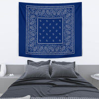 navy with gray wall art tapestry