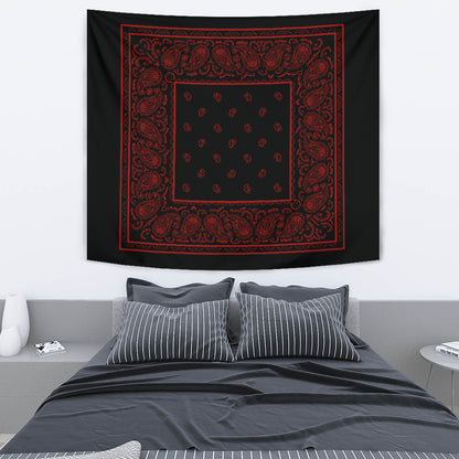 black and red bandana wall art
