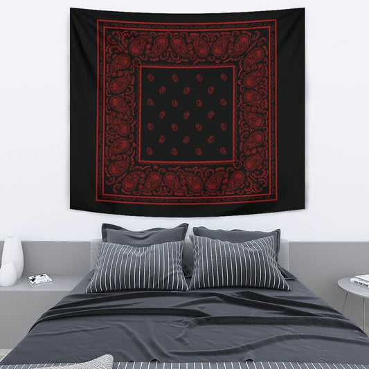 black and red bandana wall art