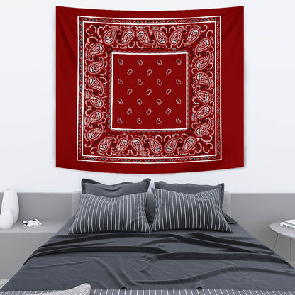 Maroon Bandana Tapestry Wall Art