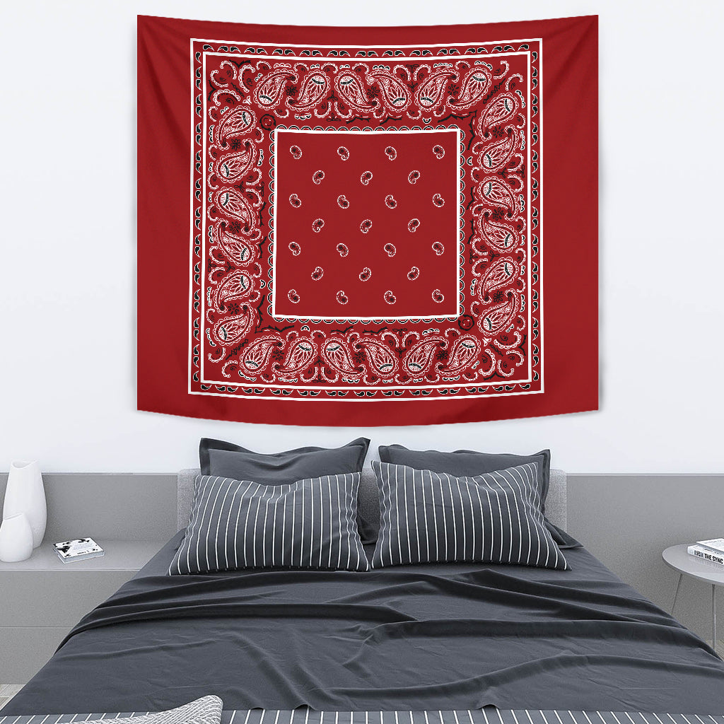 Red Bandana Wall Art Tapestries